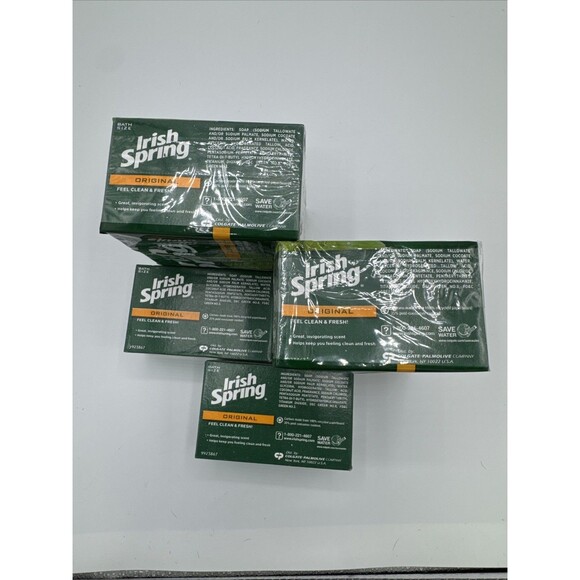 8 Bars Irish Spring Original Deodorant Soap No Flax Seed Oil Discontinued - Picture 5 of 5